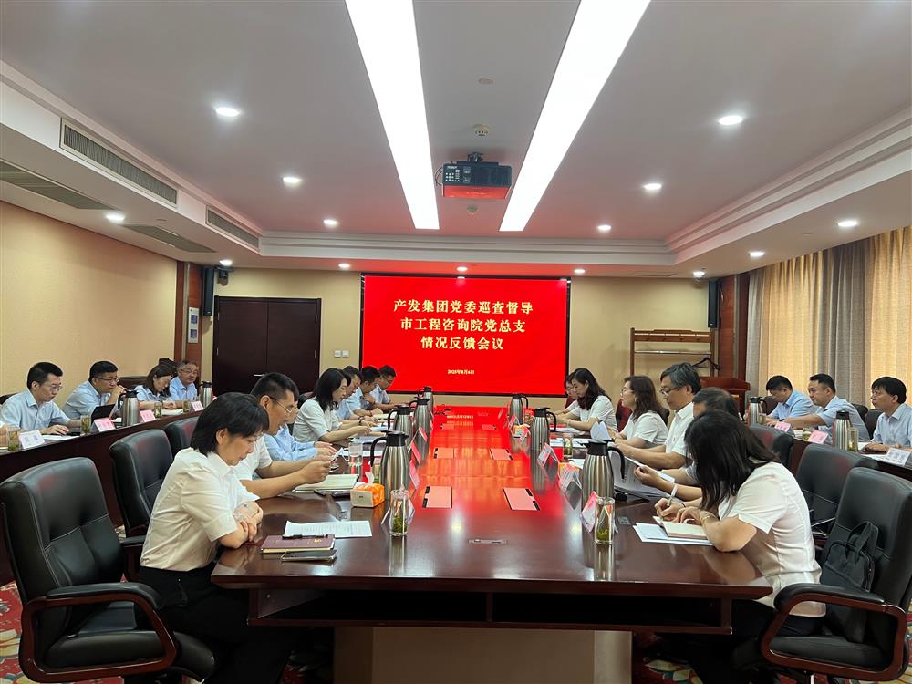產(chǎn)發(fā)集團黨委巡查督導(dǎo)組向市工程咨詢院黨委反饋巡查督導(dǎo)情況
